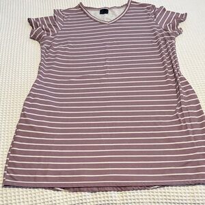 32 Degrees Cool Ballerina Pink Striped Dress EUC 1XL